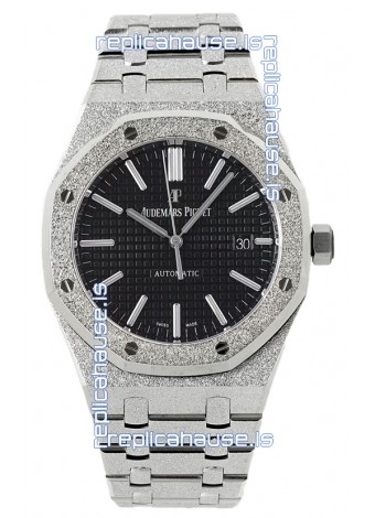 Audemars Piguet Royal Oak Frosted 37MM Self-Winding Black Dial 1:1 Mirror Replica Watch