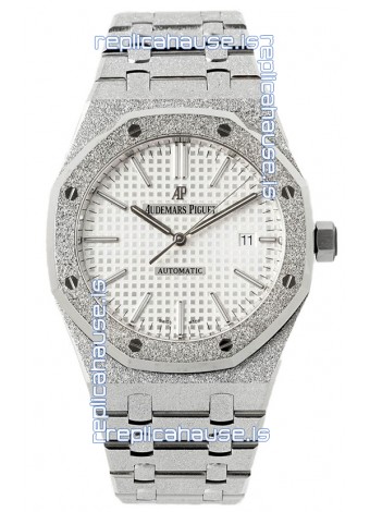 Audemars Piguet Royal Oak Frosted 37MM Self-Winding White Dial 1:1 Mirror Replica Watch