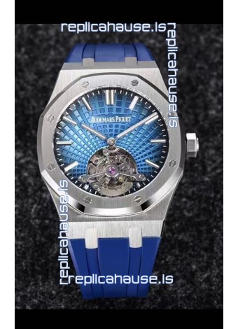 Audemars Piguet Royal Oak Tourbillon 41mm in 904L Casing - Blue Tapisserie Dial 1:1 Ultimate Replica