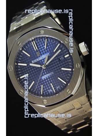 Audemars Piguet Royal Oak 41MM Blue Dial Steel Strap - 1:1 Mirror Ultimate Edition