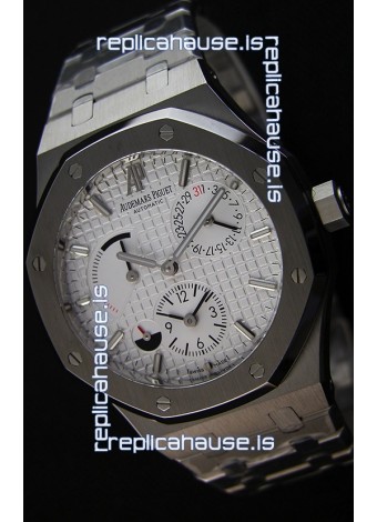 Audemars Piguet Royal Oak Dual Time Swiss Replica Watch in White Dial