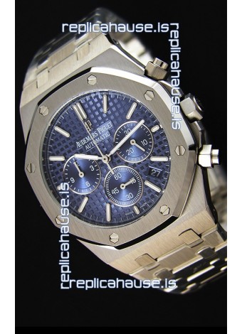 Audemars Piguet Royal Oak Chronograph Blue Dial Swiss Quartz Replica Watch - 41MM