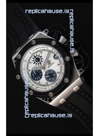 Audemars Piguet Royal Oak Survivor Chronograph Swiss Quartz Watch in White Dial