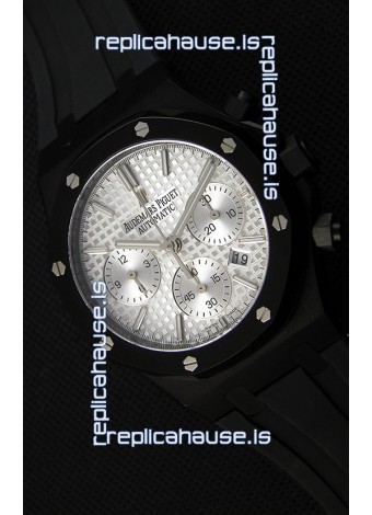 Audemars Piguet Royal Oak Chronograph Silver Toned Dial White Subdials Swiss Replica Watch