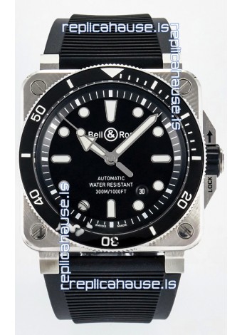 Bell & Ross BR03-92 Diver Stainless Steel - Black Dial Swiss Replica Watch 1:1 Mirror Replica