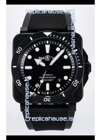 Bell & Ross BR03-92 Divers Edition PVD Coated 1:1 Mirror Replica Black Dial