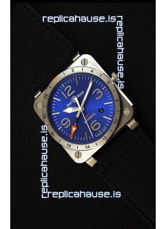 Bell & Ross BR03-93 GMT Steel Swiss Replica Watch Blue Dial 1:1 Edition 42MM