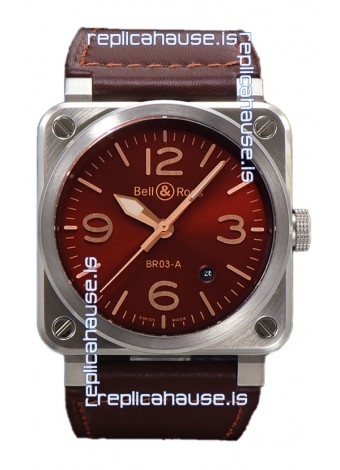Bell and Ross BR03-A Golden Heritage Edition 904L Swiss Replica Watch 