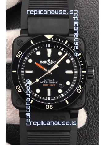Bell & Ross BR03-92 Diver DLC Coated Black Dial Swiss Replica Watch 1:1 Mirror Replica
