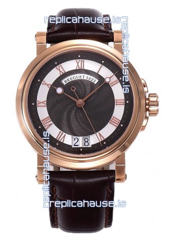 Breguet Marine Automatic Big Date 5817 Rose Gold Watch in Brown Dial 