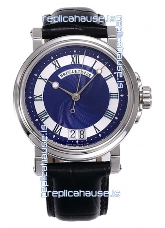 Breguet Marine Automatic Big Date 5817 Stainless Steel Watch with in Blue Dial 