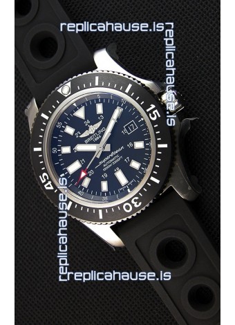 Breitling SuperOcean 44 Special Steel Swiss Replica Watch with Rubber Strap