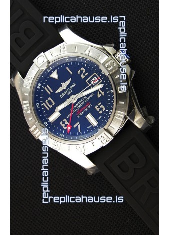 Breitling Avenger II GMT Swiss Replica Watch in Black Dial 1:1 Mirror Replica Version