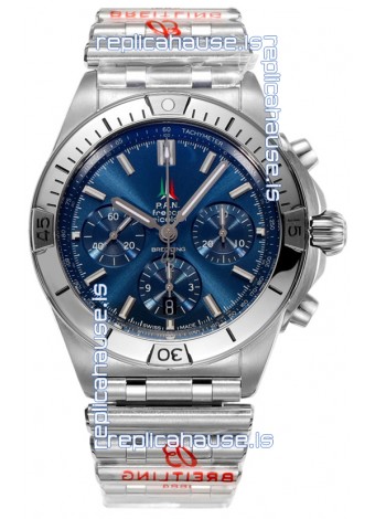 Breitling Chronomat B01 42 Edition Swiss 904L Steel Casing Blue Dial 1:1 Mirror Replica Watch
