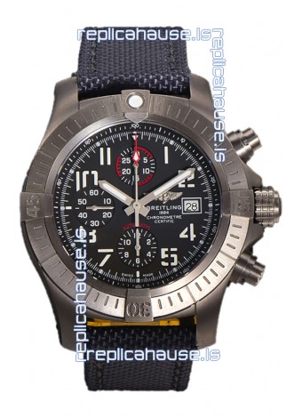 Breitling Avenger Bandit Black Dial Titanium Casing 1:1 Mirror Swiss Replica Watch 