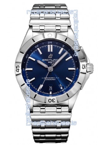 Breitling Chronomat Automatic GMT 40 Dark Blue Dial 1:1 Mirror Swiss Replica Watch 