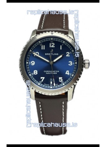 Breitling Navitimer Aviator 8 Automatic 41 Blue Dial 1:1 Mirror Swiss Replica Watch 