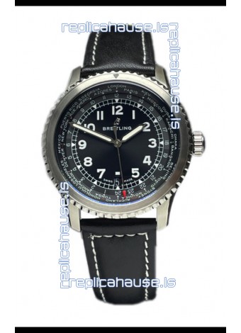Breitling Navitimer Aviator 8 B35 Unitime Automatic 45 Black Dial 1:1 Mirror Swiss Replica Watch 