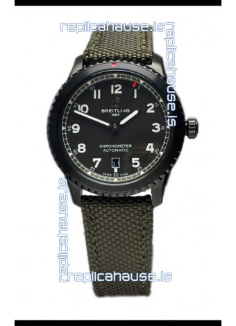 Breitling Navitimer Aviator 8 Automatic 41 Black Dial Nylon Strap 1:1 Mirror Swiss Replica Watch 
