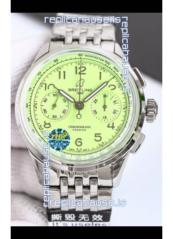 Breitling Premier B01 Chronograph 42 Edition Steel Casing Green Dial - 1:1 Mirror Replica Watch