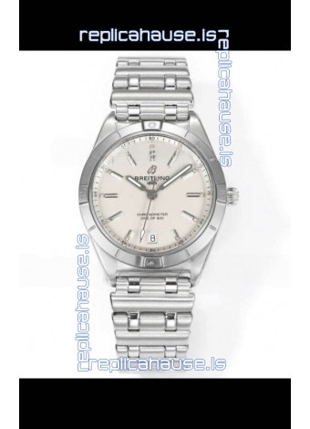 Breitling Chronomat 36MM Stainless Steel Casing 1:1 Mirror Replica Watch White Dial