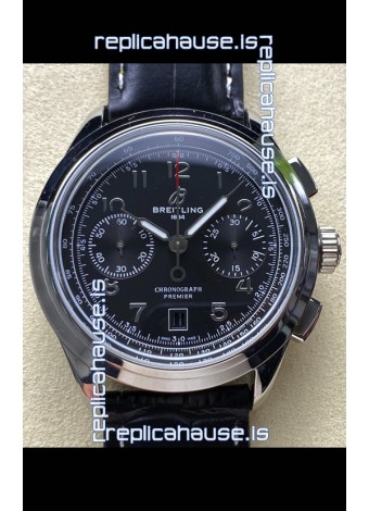 Breitling Premier B01 Chronograph 42 Edition Steel Casing Black Dial - 1:1 Mirror Replica Watch