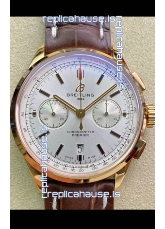 Breitling Premier B01 Chronograph 42 Edition Yellow Gold Casing - 1:1 Mirror Replica Watch