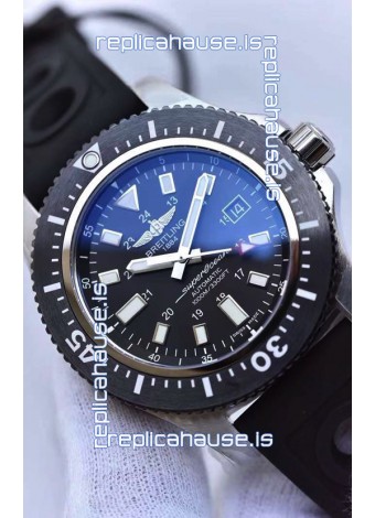 Breitling SuperOcean 44 Special Steel - Mariner Blue Swiss Replica Watch with Rubber Strap