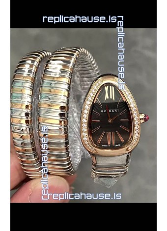 Bvlgari Serpenti Tubogas Double Spiral Two Tone Super Clone Replica Watch
