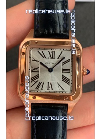 Cartier Santos Dumont 1:1 Mirror Swiss Replica Watch in Rose Gold Casing 38MM