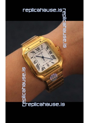 Santos De Cartier 1:1 Mirror Replica - 40MM Yellow Gold Swiss Movement Watch