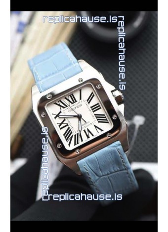 Santos De Cartier 1:1 Mirror Replica - 35MM Stainless Steel Casing Watch 