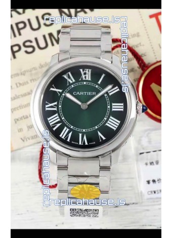 Cartier Ronde Must 36MM Swiss Quartz Green Dial 1:1 Mirror Swiss Replica Watch 