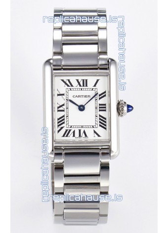 Tank Must De Cartier Super Clone Swiss Replica Watch 27MM White Dial