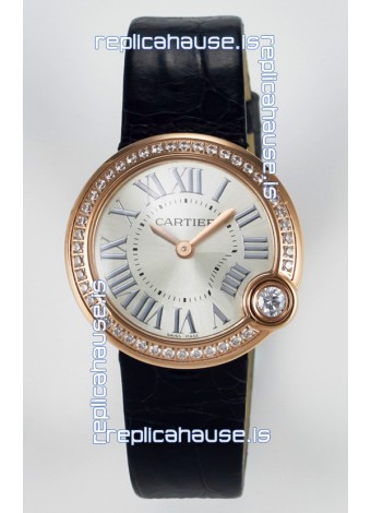 Ballon Blanc De Cartier Super Clone Watch 30MM in Rose Gold Casing