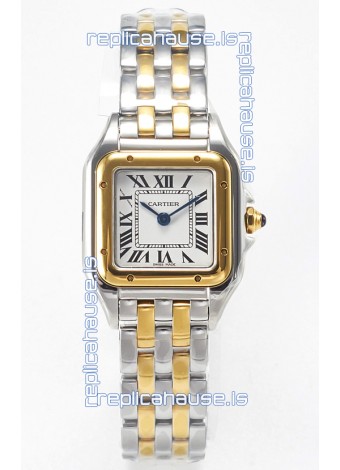 Cartier PANTHERE 22MM Super Clone Edition Watch 2 Tone Yellow Gold White Dial