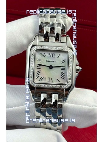 PANTHERE de Cartier Edition 27mm Pearl Dial 1:1 Mirror Swiss Watch Steel Casing