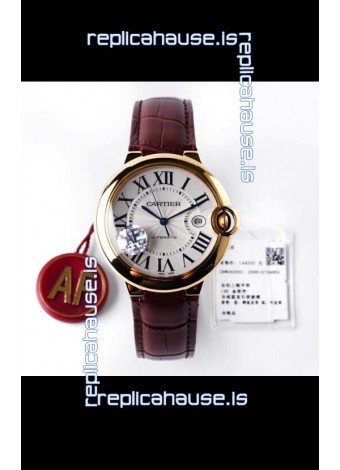 Ballon De Cartier Swiss Automatic 1:1 Mirror Quality 42MM in Yellow Gold Casing
