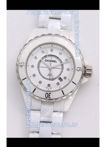 Chanel J12 Ladies White Ceramic Casing Watch 1:1 Mirror Replica Watch 