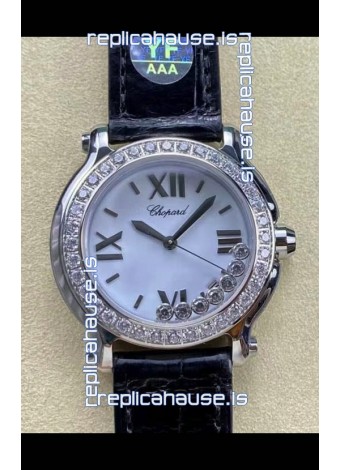 Chopard Happy Sport 1:1 Mirror Swiss Quartz Watch 36MM in 904L Steel White Dial