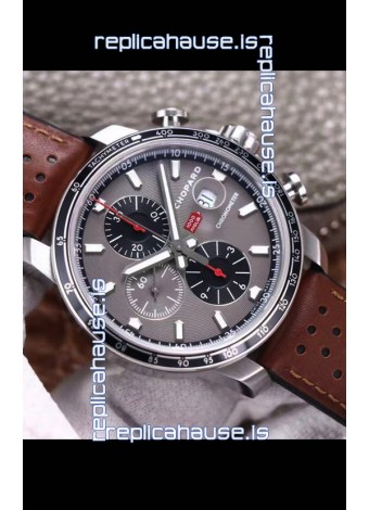 Chopard Classic Racing Chronograph 1:1 Mirror Replica Watch in Steel Casing - Grey Dial 