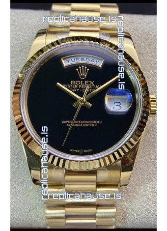 Rolex Day Date Presidential 18K Yellow Gold Watch 36MM - Black Dial 1:1 Mirror Quality