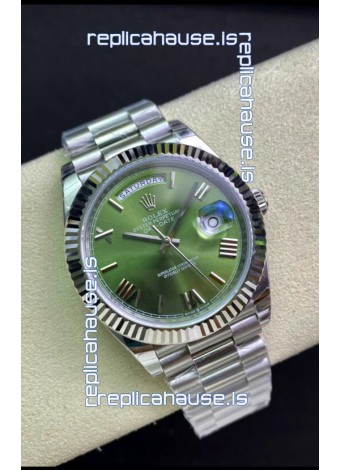 Rolex Day Date Presidential M228239-0033 904L Steel 40MM - Olive Green Dial 1:1 Mirror Quality Watch