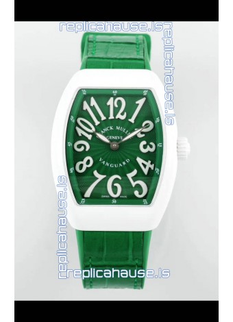 Franck Muller Vanguard Yachting V32 Ceramic Casing Green Dial/Strap Swiss Replica Watch 