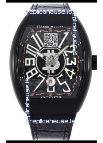 Franck Muller Vanguard Encrypto BTC V45 PVD Casing Swiss Replica Watch