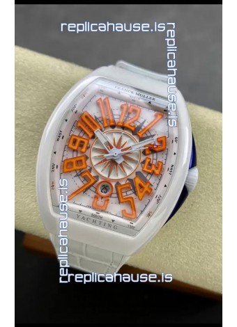 Franck Muller Vanguard Yachting White Ceramic 1:1 Mirror Swiss Replica Watch