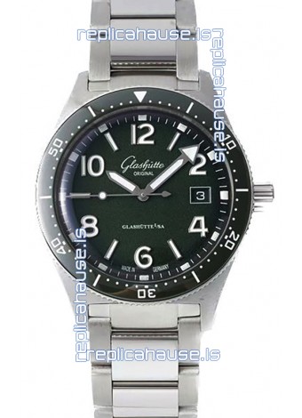 Glashütte SeaQ Divers Edition 1:1 Superclone Swiss Replica Watch Green Dial 
