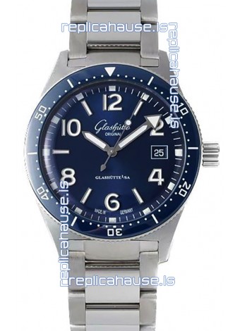 Glashütte SeaQ Divers Edition 1:1 Superclone Swiss Replica Watch Blue Dial 