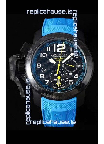 Graham Chronofighter Superlight Carbon Blue 1:1 Mirror Swiss Replica Watch 