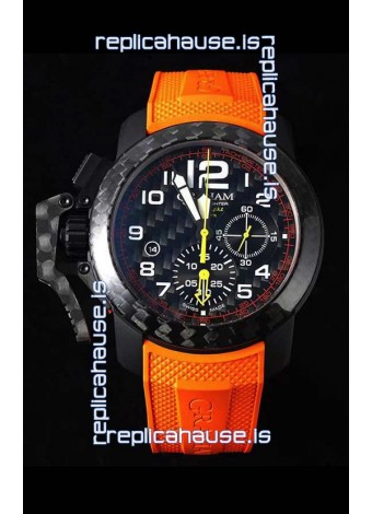 Graham Chronofighter Superlight Carbon Orange 1:1 Mirror Swiss Replica Watch 